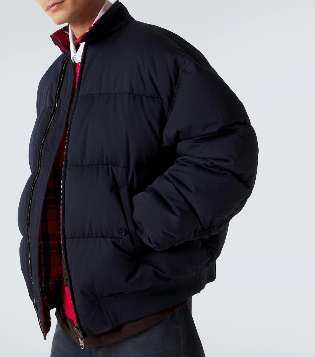 Balenciaga - Cut-Up Harrington twill down jacket