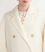 White Wool-Cashmere Rebus Coat