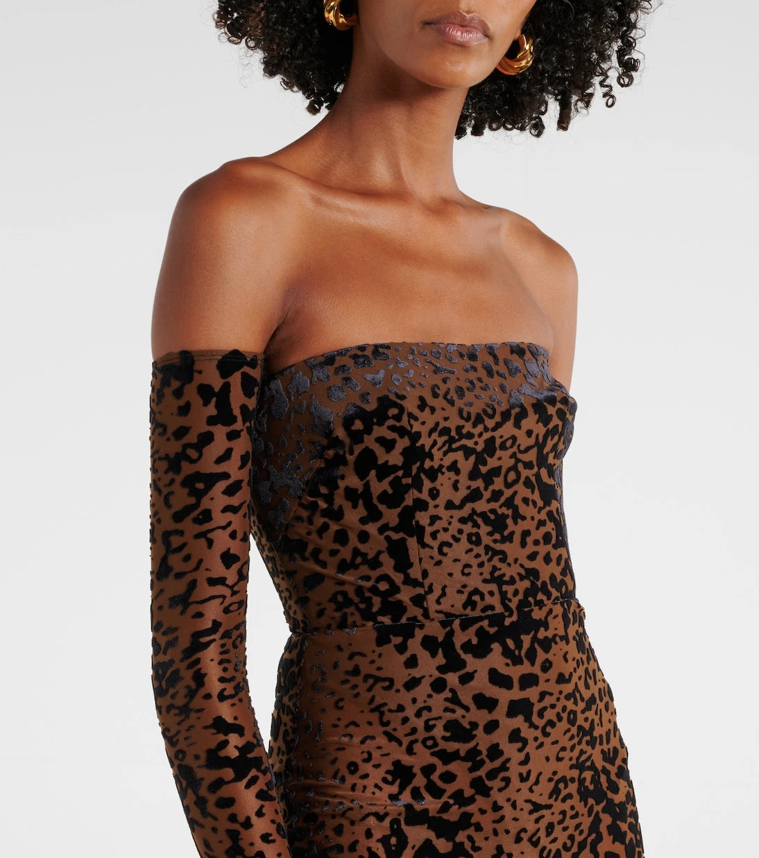 Alex Perry - Leopard-print corset gown