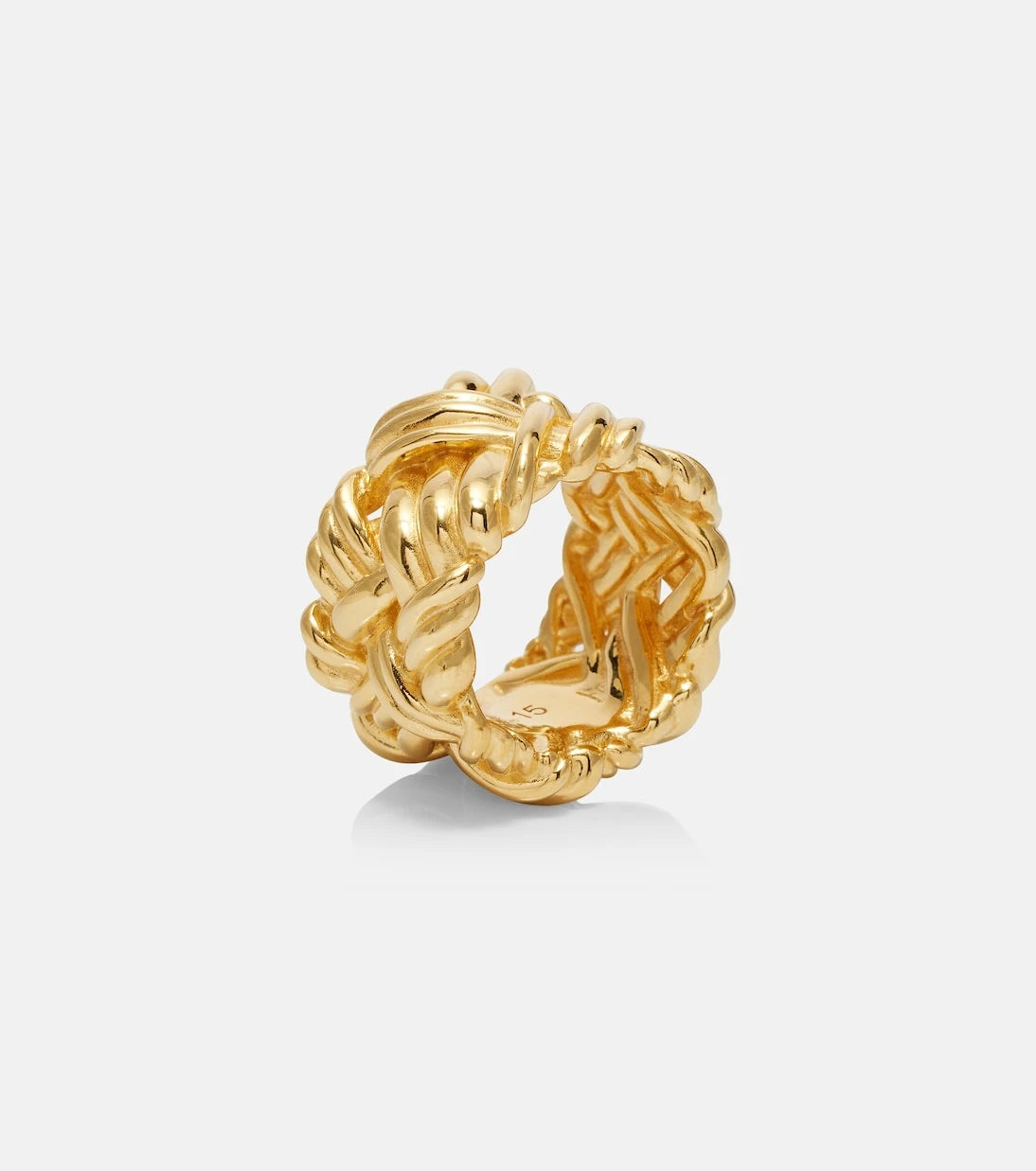 Bottega Veneta - Intreccio gold-plated sterling silver ring