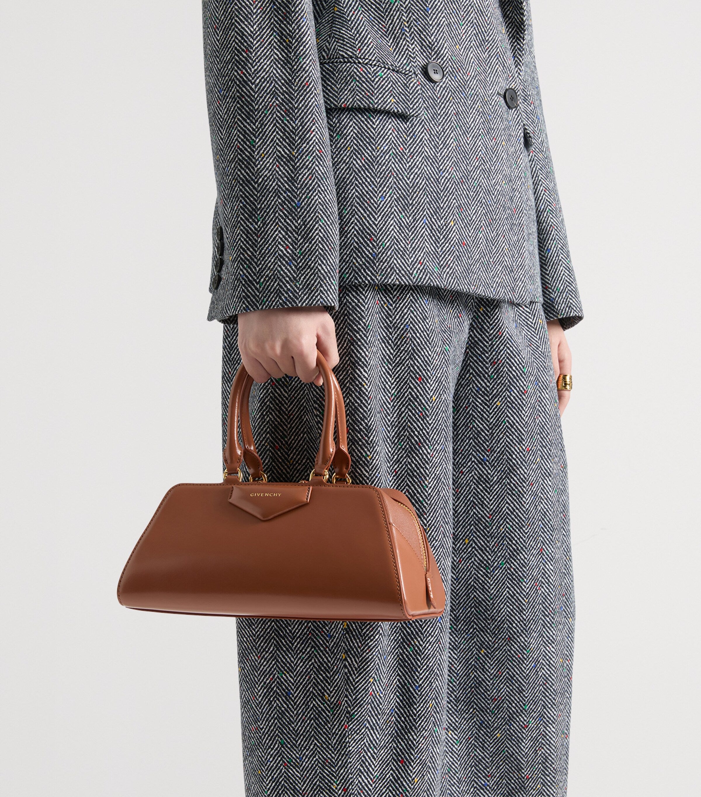 Givenchy Small Leather Antigona East-West Top-Handle Bag