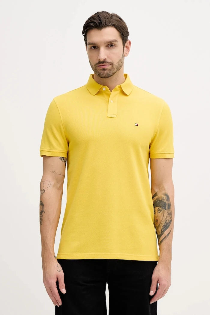 Tommy Hilfiger erkek pamuk elastan polo yaka tişört