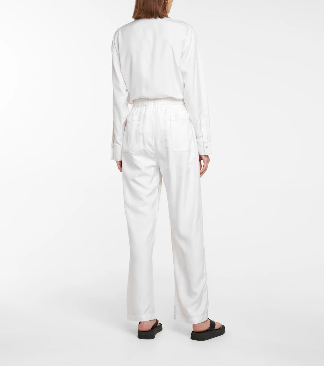 Wardrobe.NYC - Release 07 high-rise straight silk pants