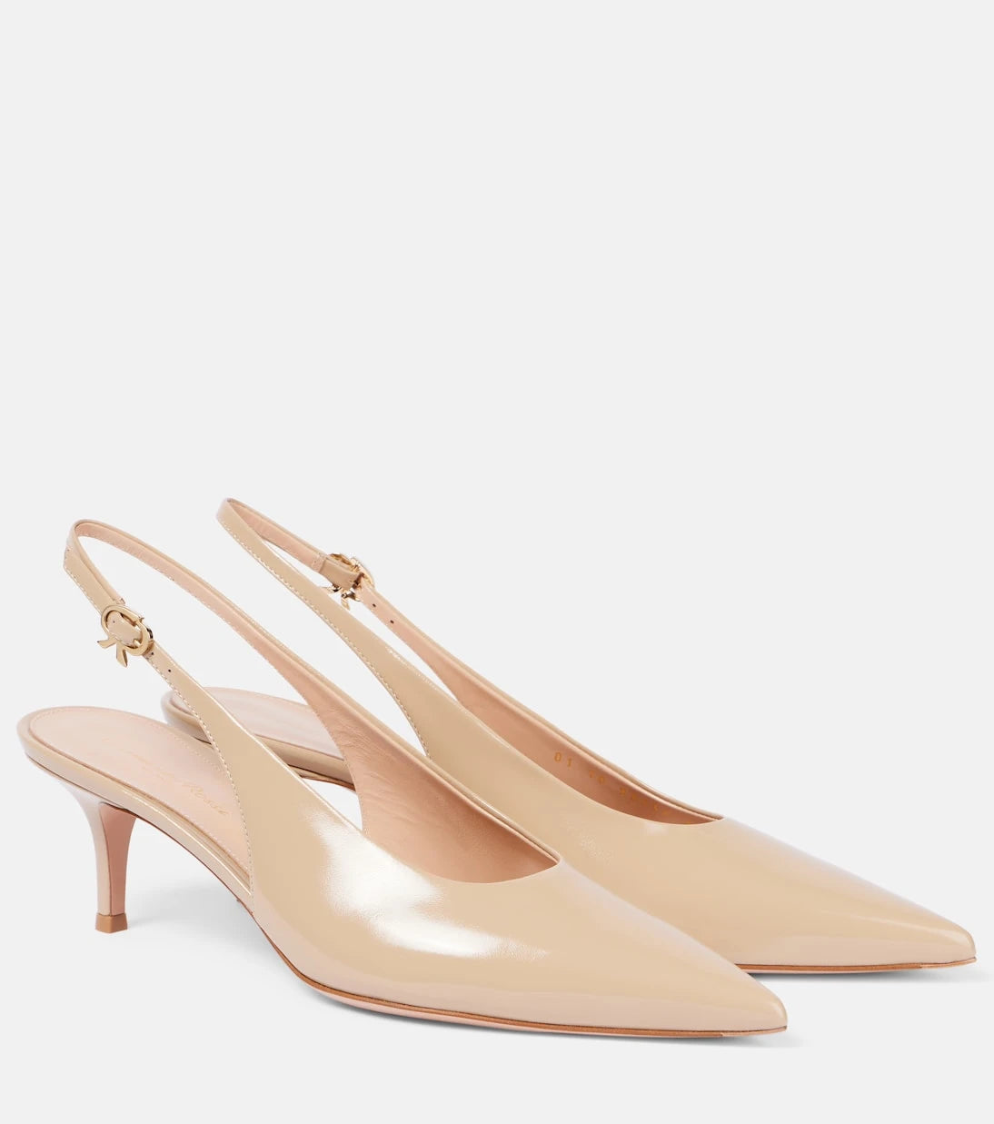 Gianvito Rossi - Robbie 55 patent leather slingback pumps
