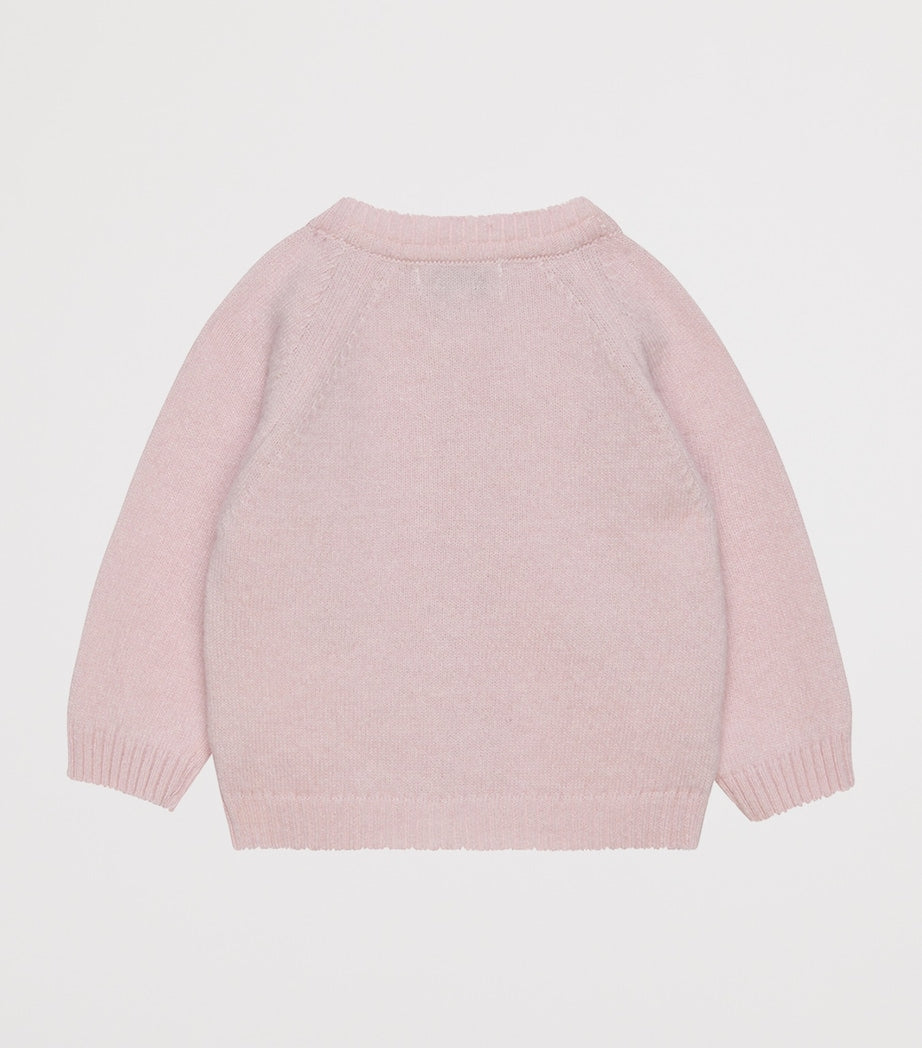 Wool-Blend Duck Intarsia Cardigan (1-9 Months)