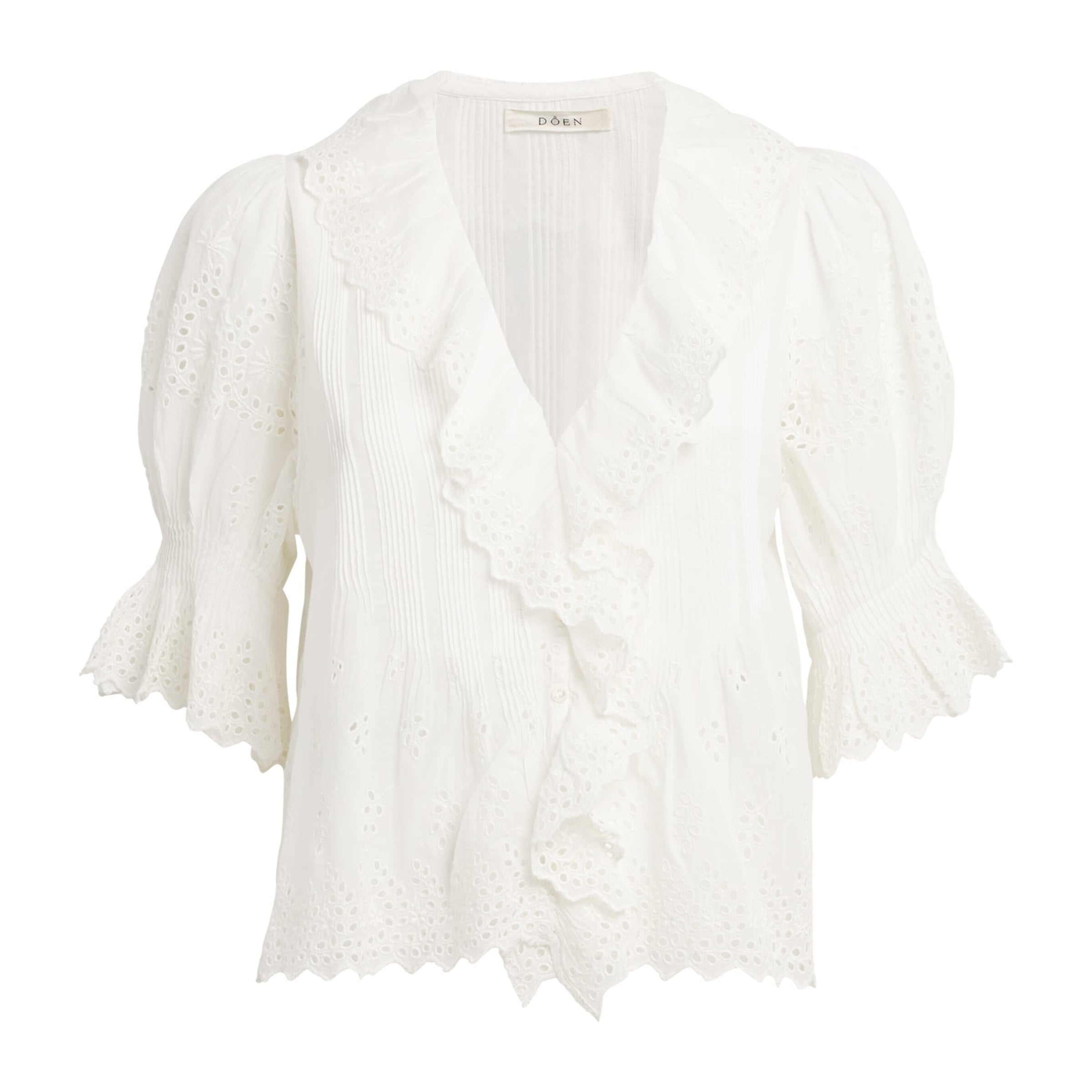 DÔEN White Organic Cotton Henri Blouse
