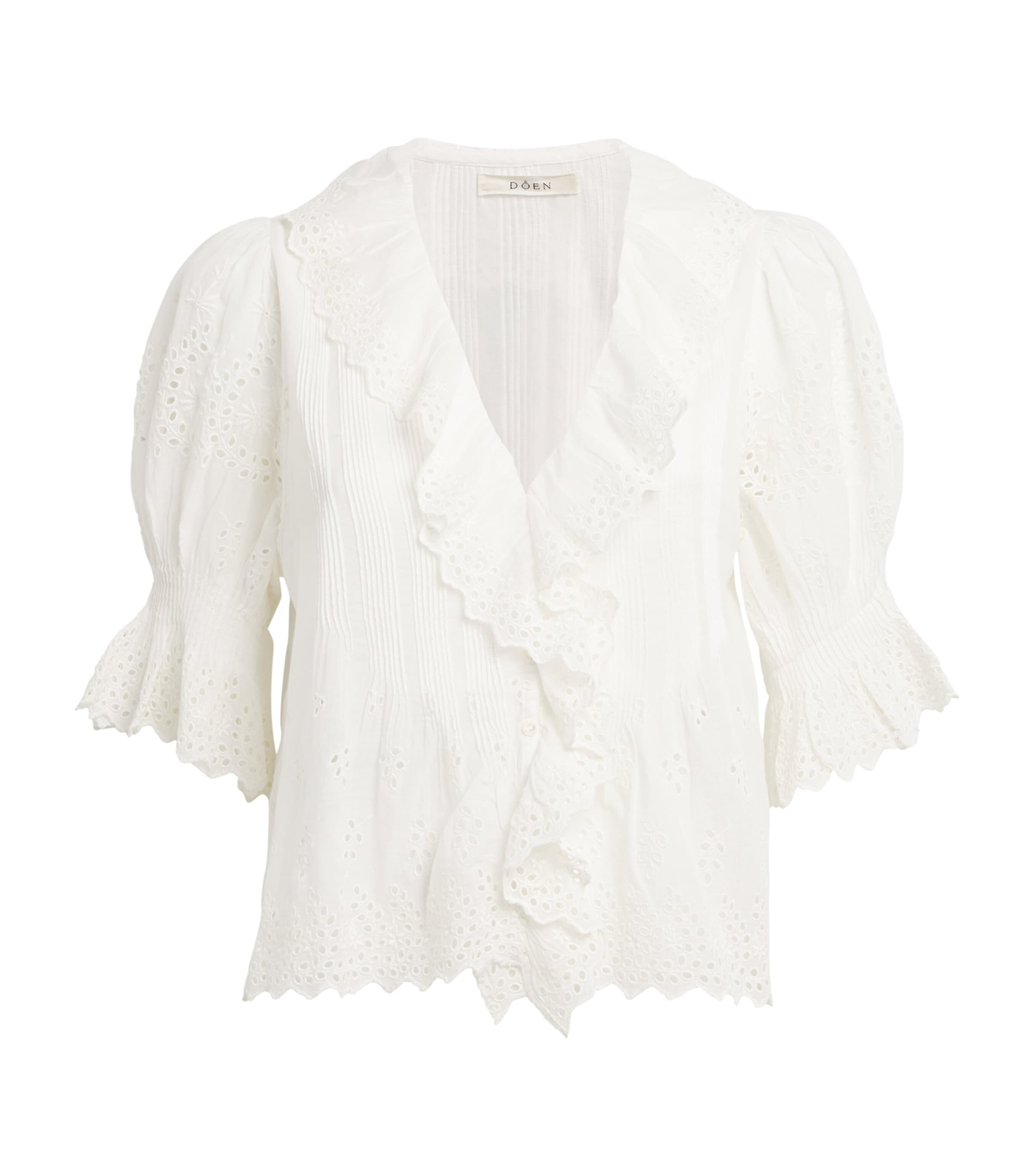 DÔEN White Organic Cotton Henri Blouse