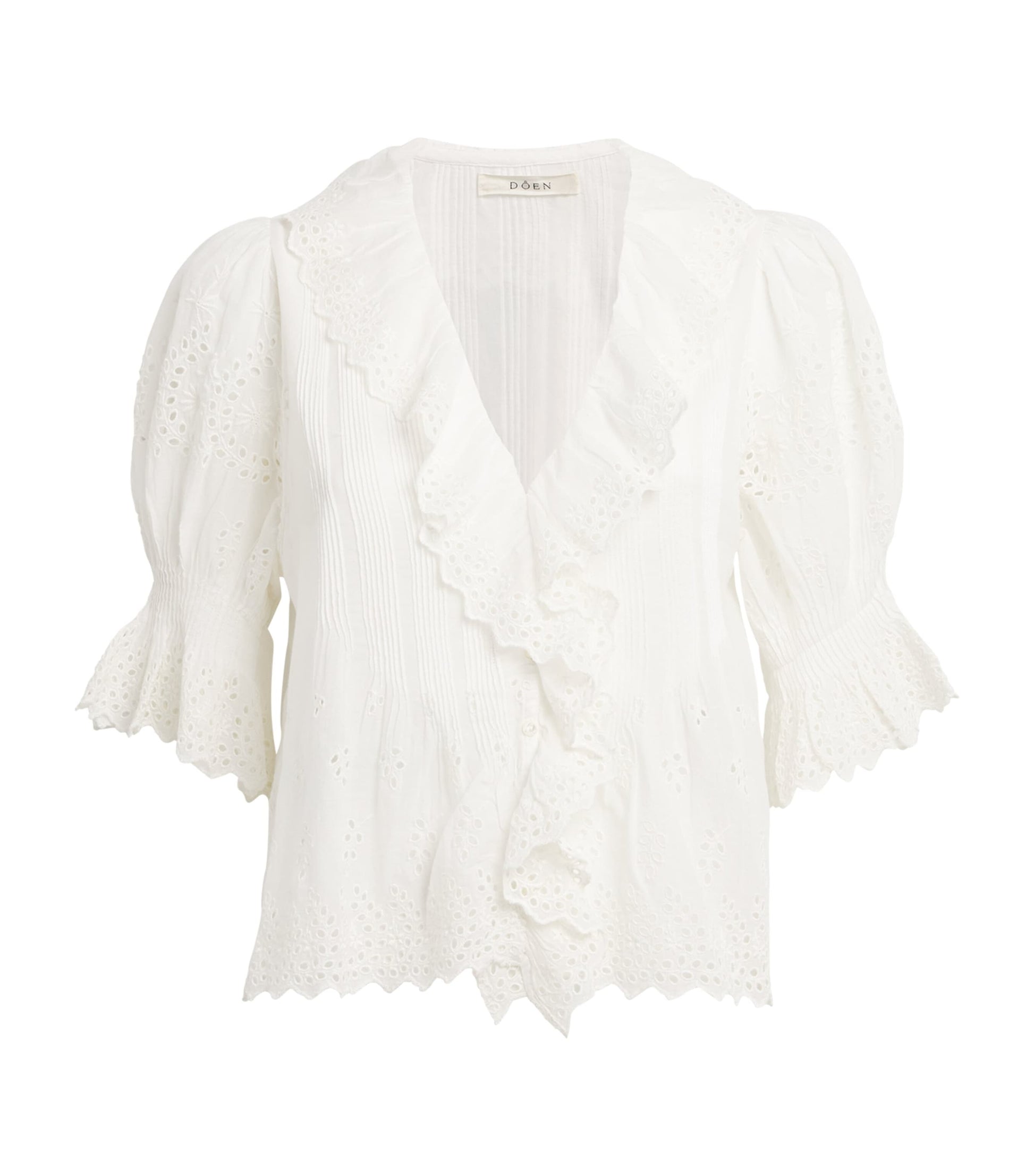 DÔEN White Organic Cotton Henri Blouse