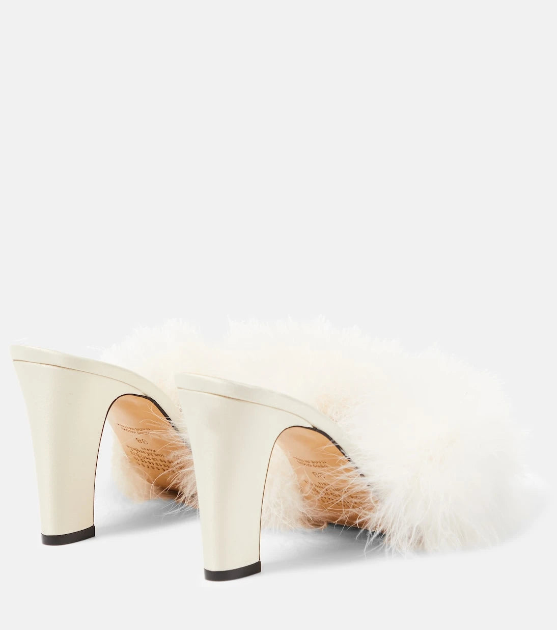 Maison Margiela - Feather-embellished mules