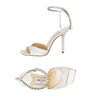 Jimmy Choo Ivory Saeda 100 Satin Sandals