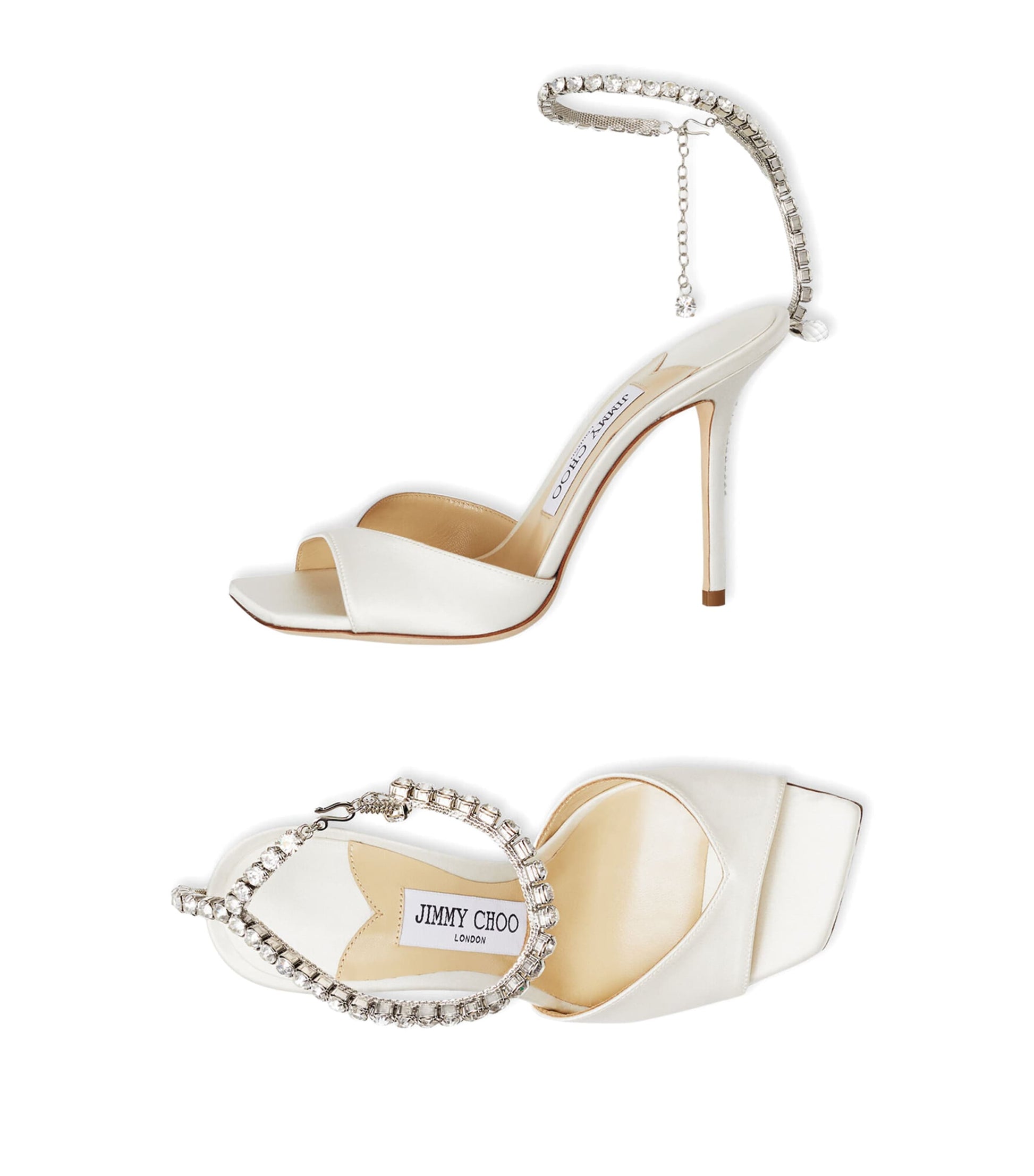 Ivory Saeda 100 Satin Sandals