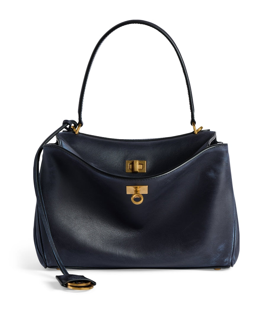 Blue Small Calfskin Rodeo Shoulder Bag