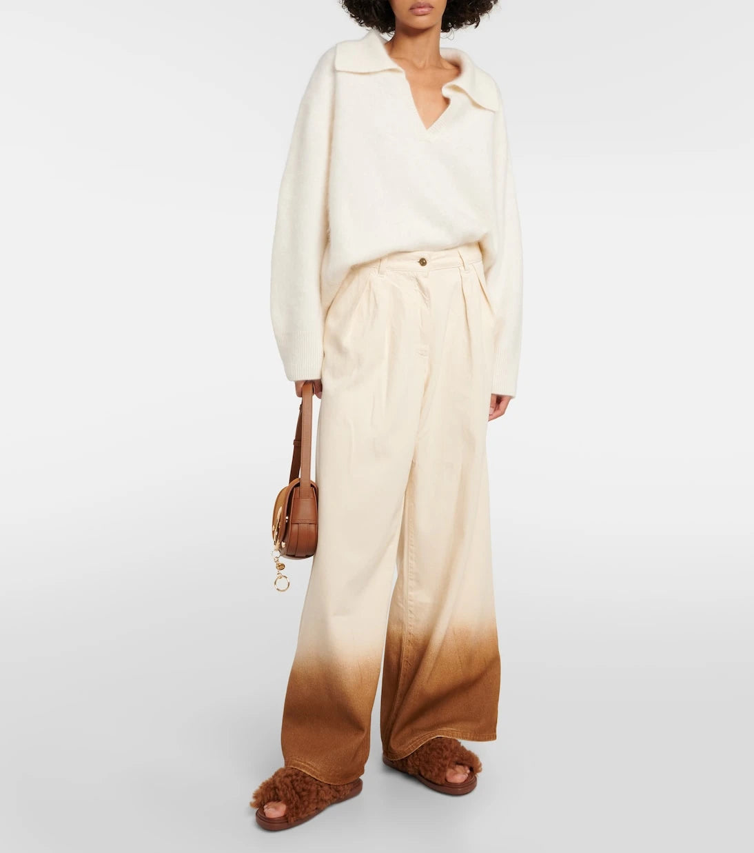 Alanui - High-rise wide-leg jeans