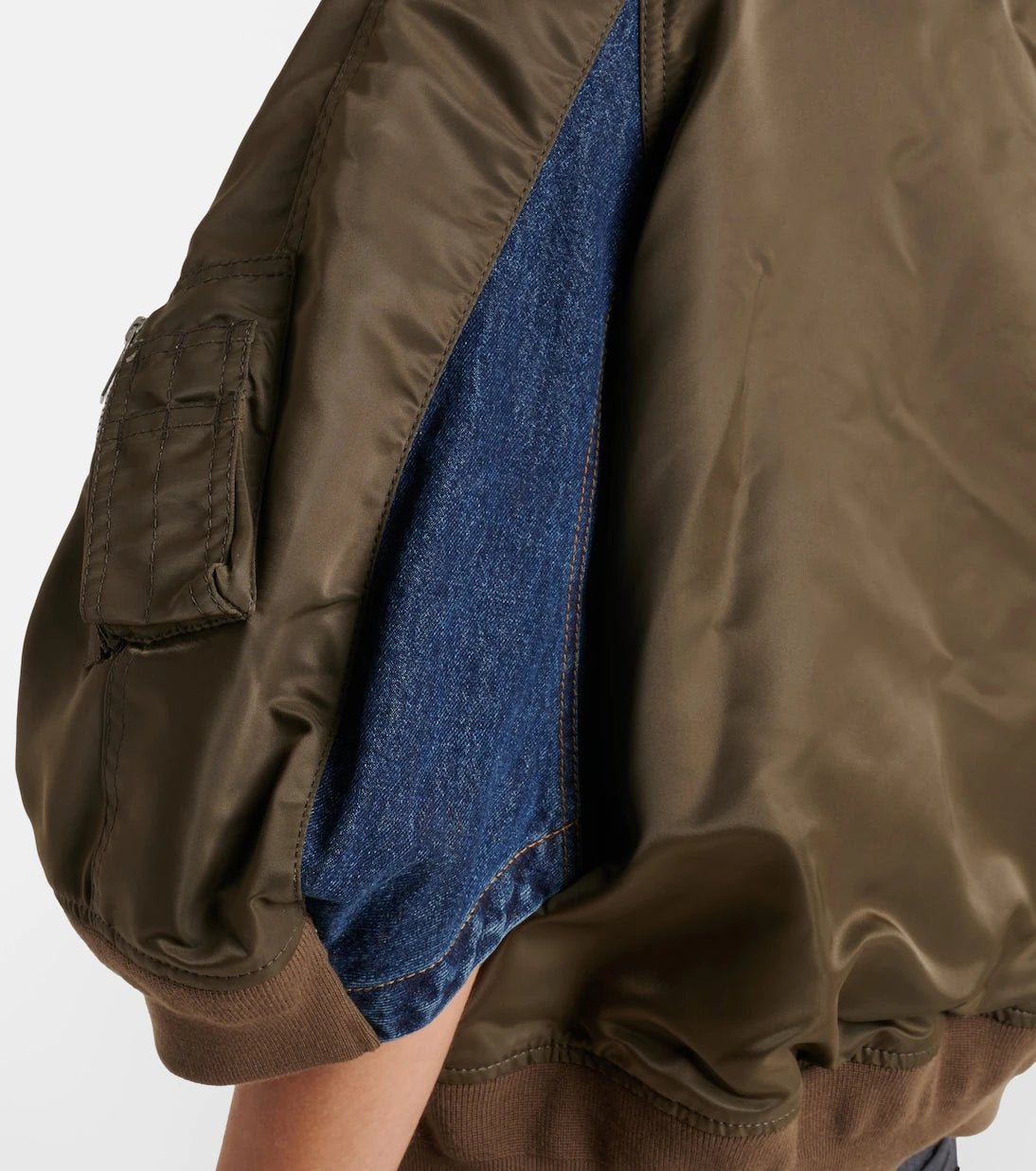 Sacai - Denim and twill jacket
