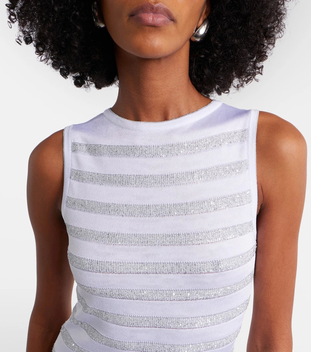 Missoni - فستان طويل مخطط بترتر