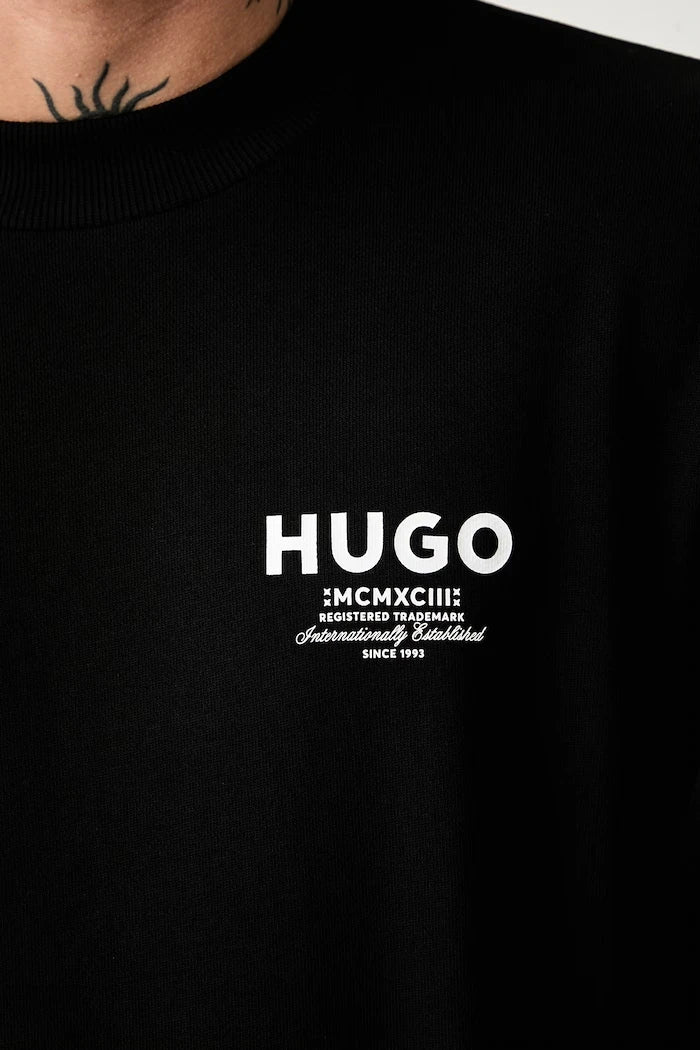 HUGO Blue erkek pamuklu sweatshirt Nespon