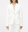 McQueen White Denim Single-Breasted Blazer