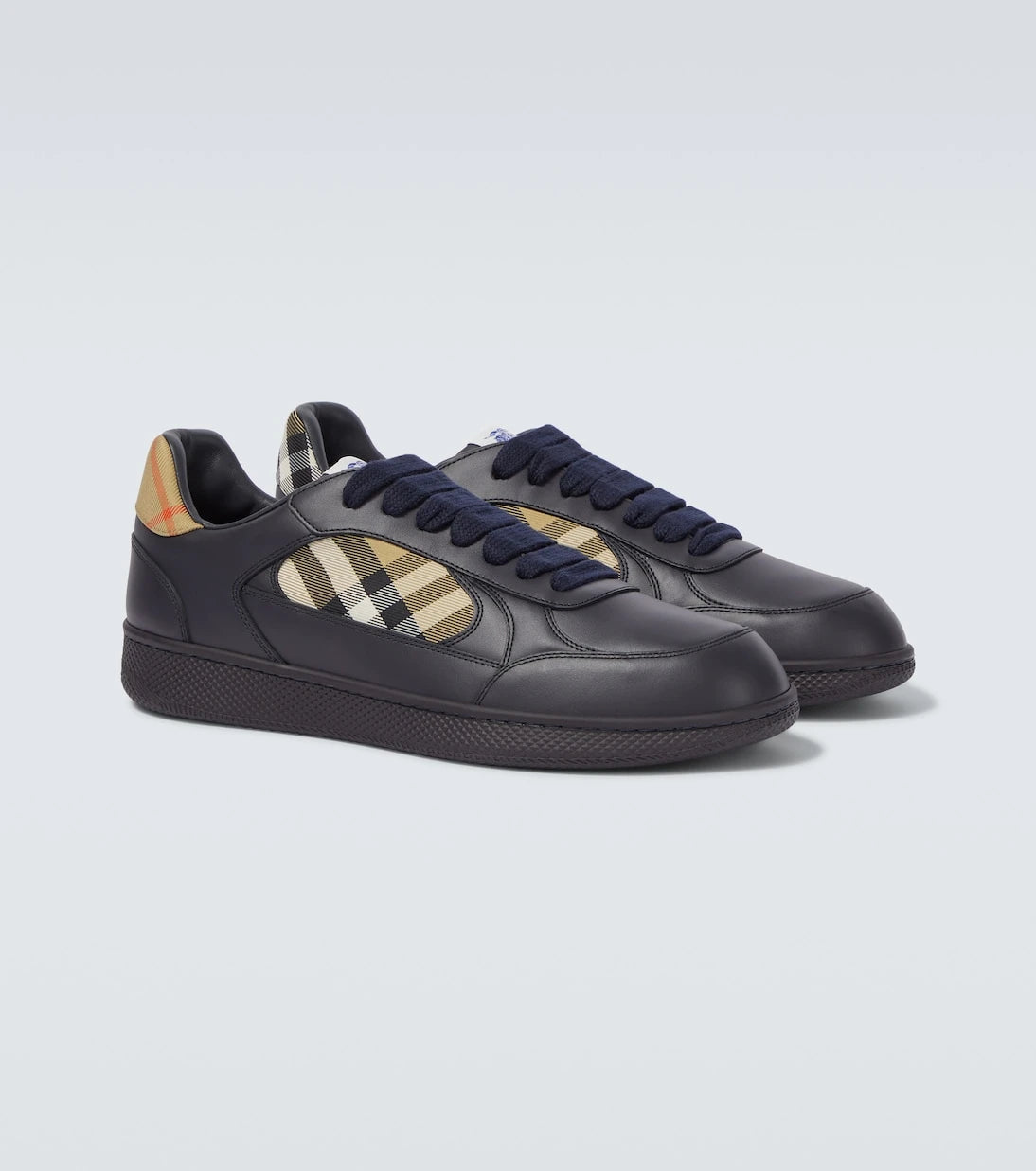 Burberry - Terrace Burberry Check leather sneakers