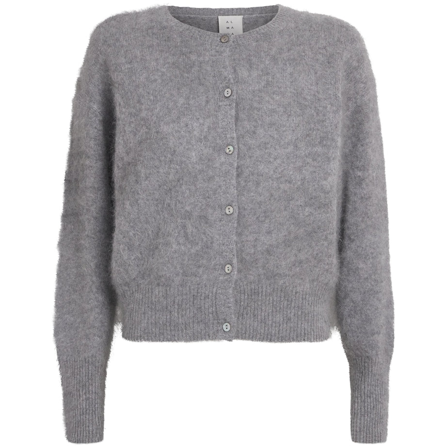 Almada Label Grey Brushed Cashmere Coco Cardigan