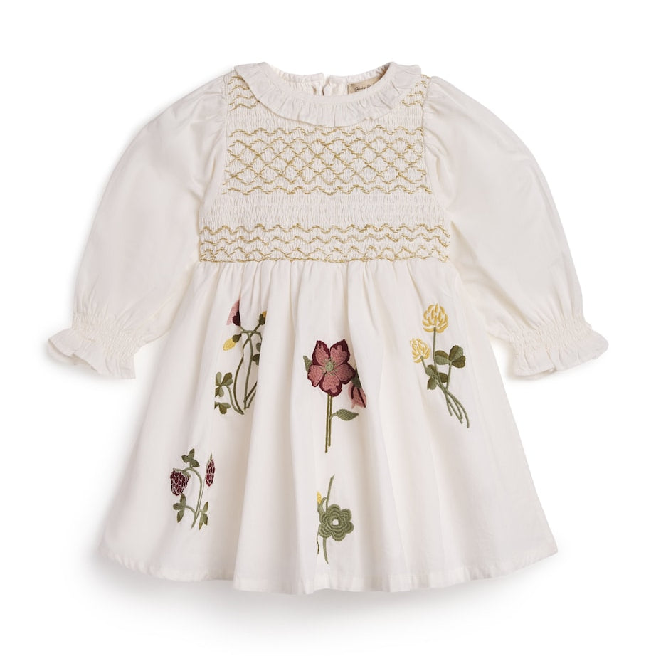 Shirley Bredal Embroidered Smocked Adele Dress (12 Months - 4 Years)