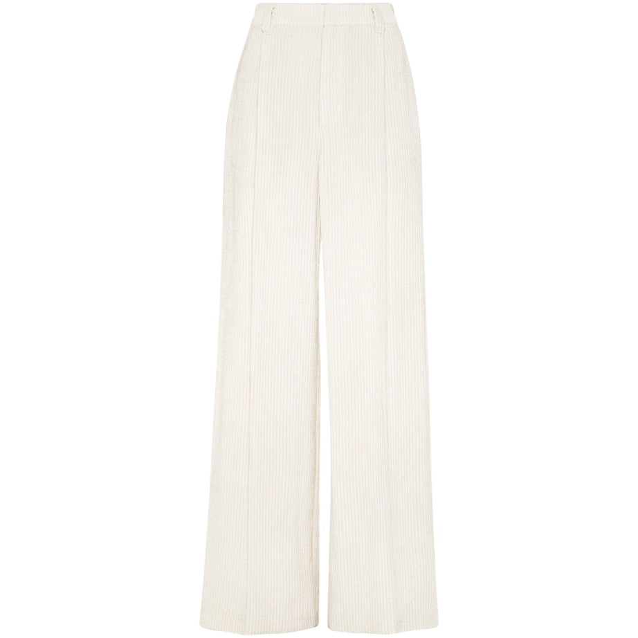 Brunello Cucinelli White Corduroy Wide-Leg Track Trousers