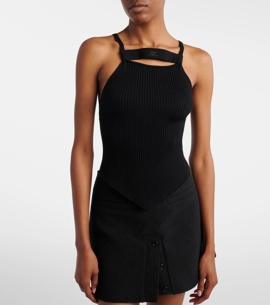 Courrèges - Ribbed-knit tank top