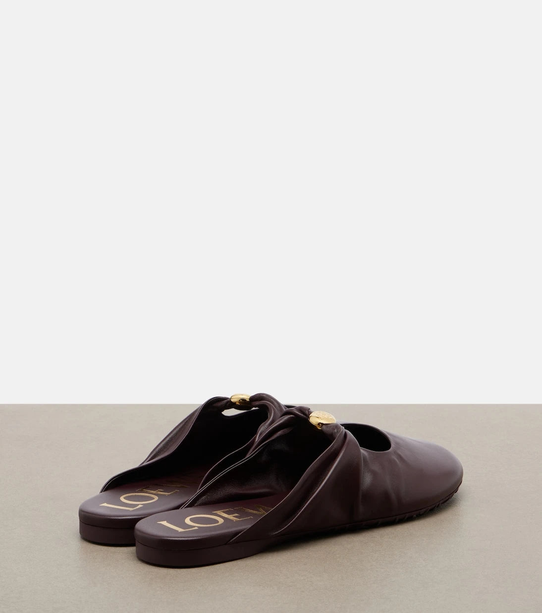 Loewe - Pebble Soft leather mules