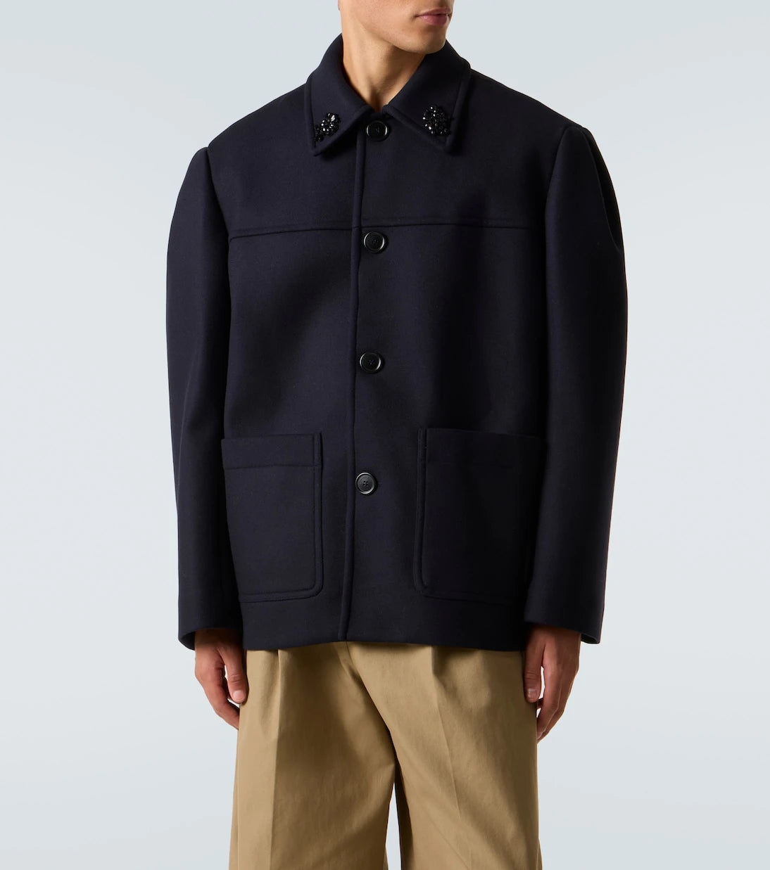 Simone Rocha - Embellished wool-blend jacket
