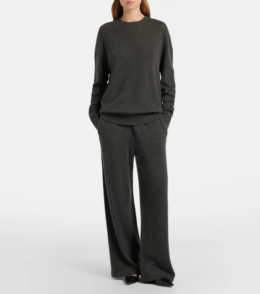 The Row - Orpin cashmere wide-leg pants
