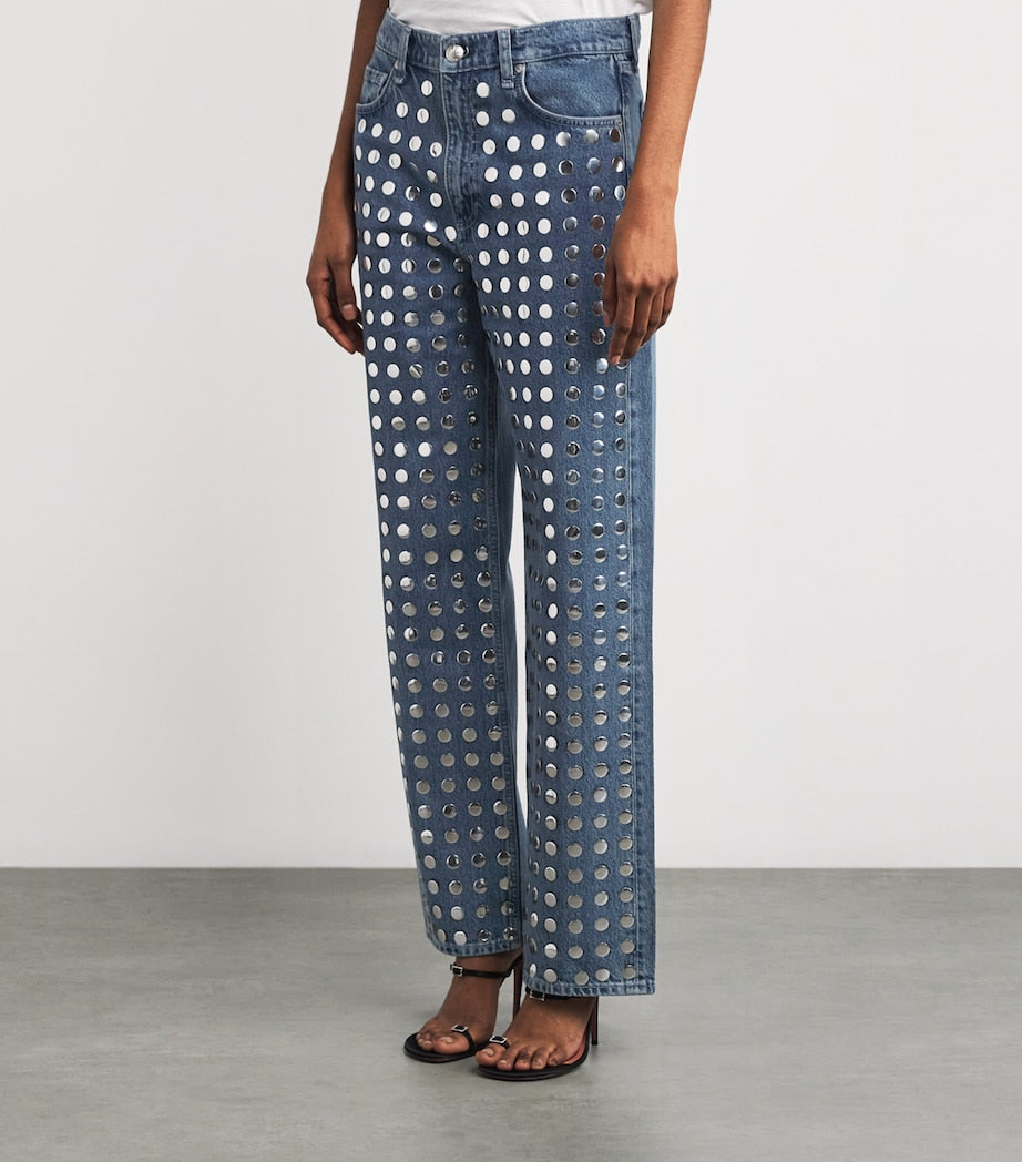 Studded Shea Straight Jeans