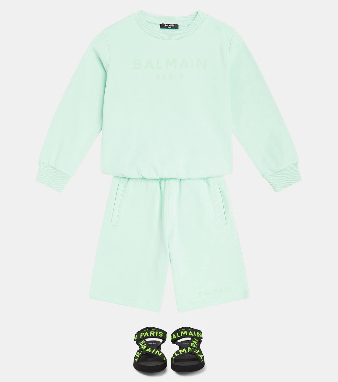 Balmain Kids - بدلة رياضية من القطن الجيرسيه