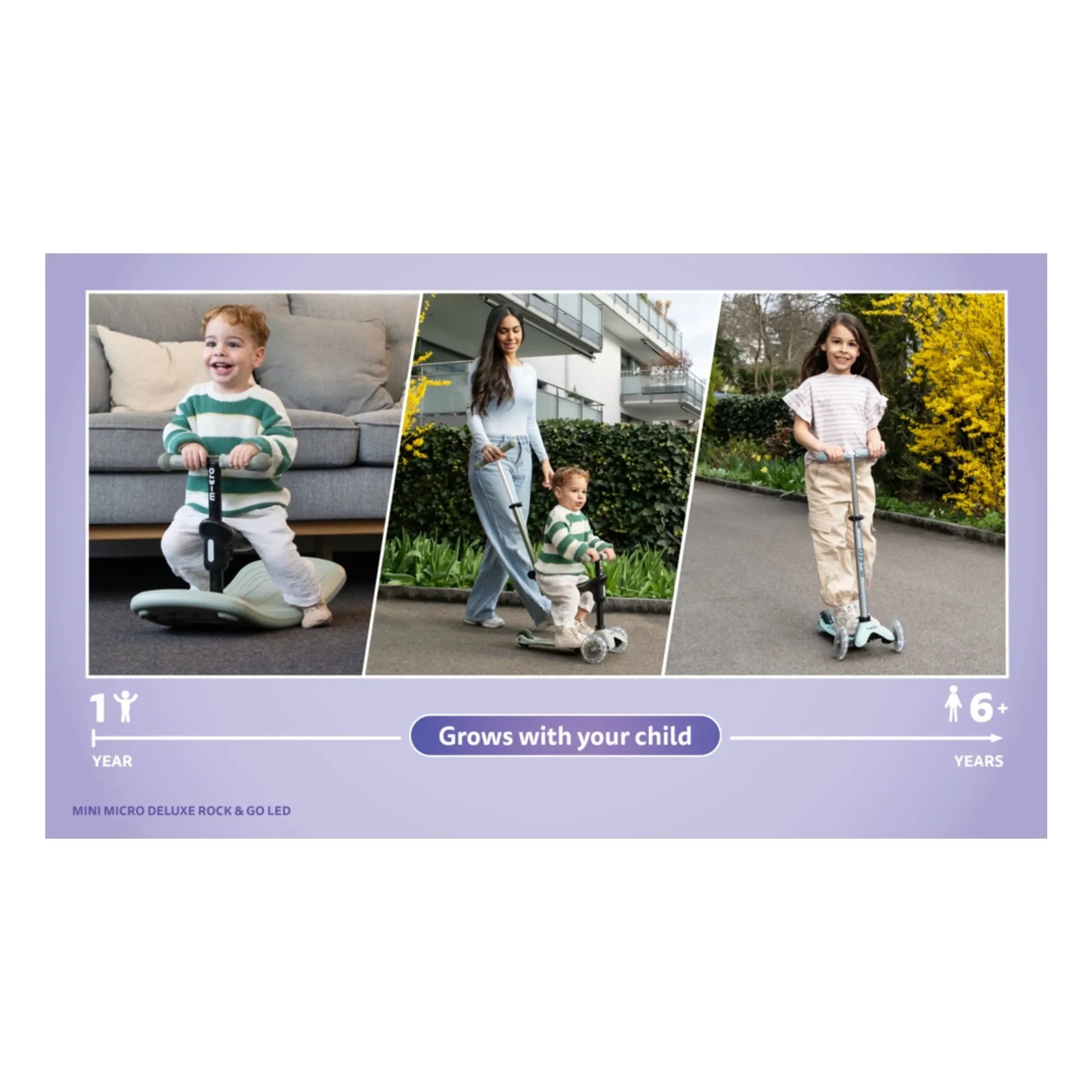 Micro - Rock&amp;Go LED scooter | Lavender