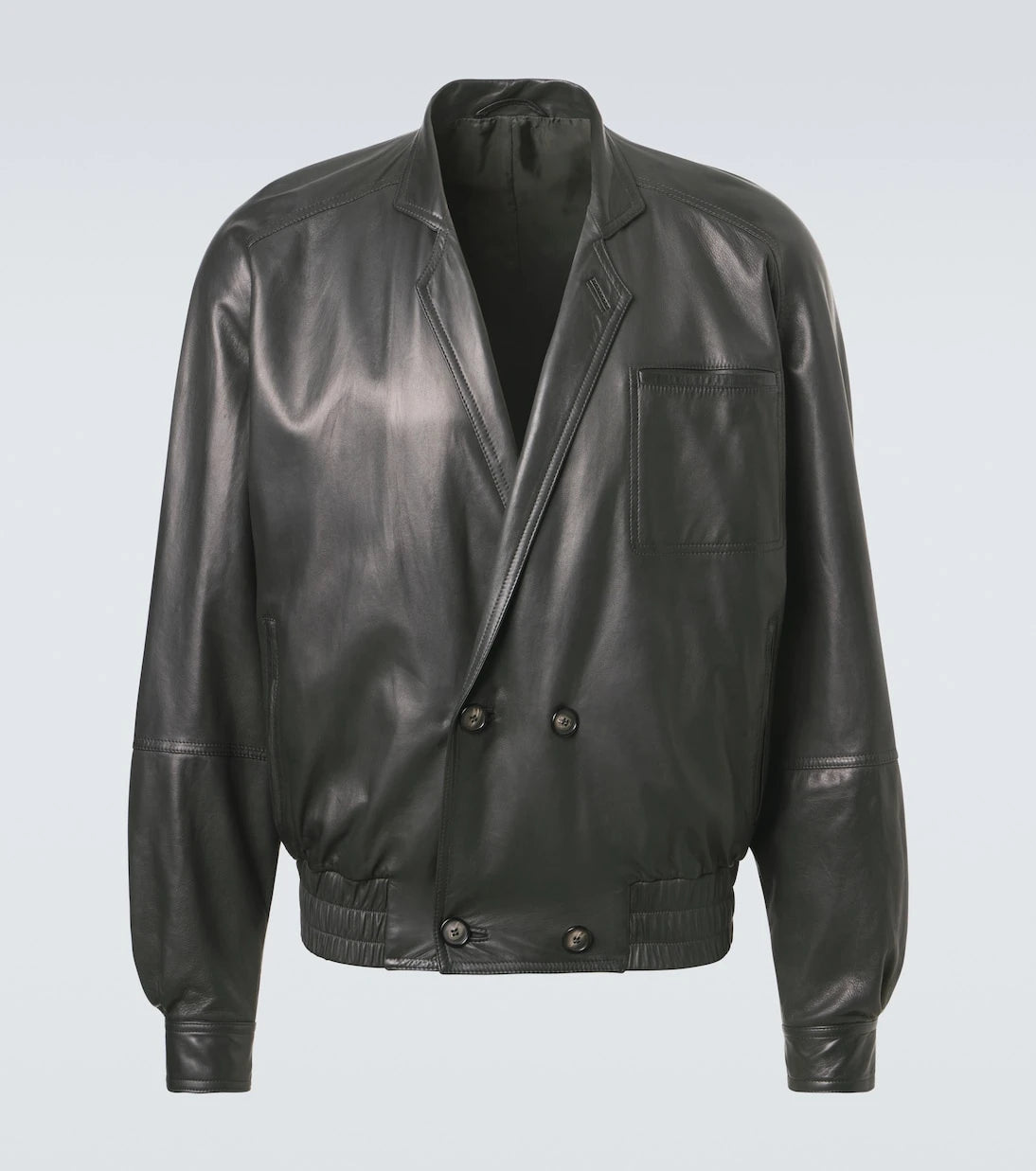 Giorgio Armani - Archivio leather bomber jacket
