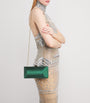 Green Silk Satin Clutch Bag