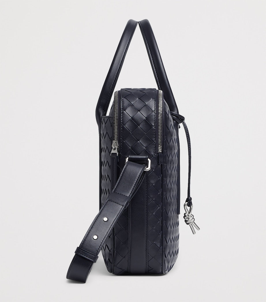 Leather Intrecciato Getaway Briefcase