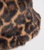 Claudie Pierlot Brown Faux Fur Leopard Bucket Hat