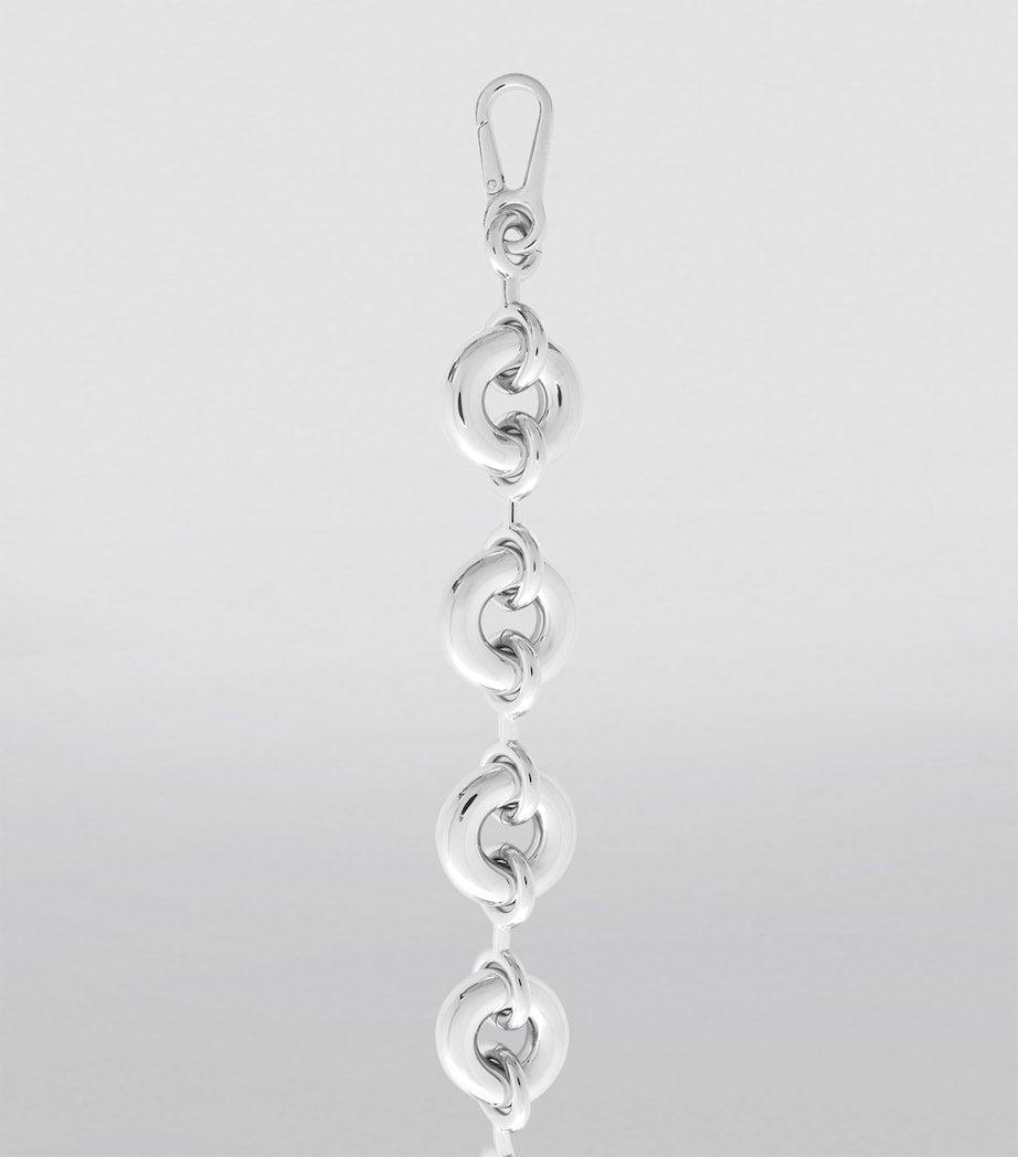 Silver Donut Chain Bag Strap