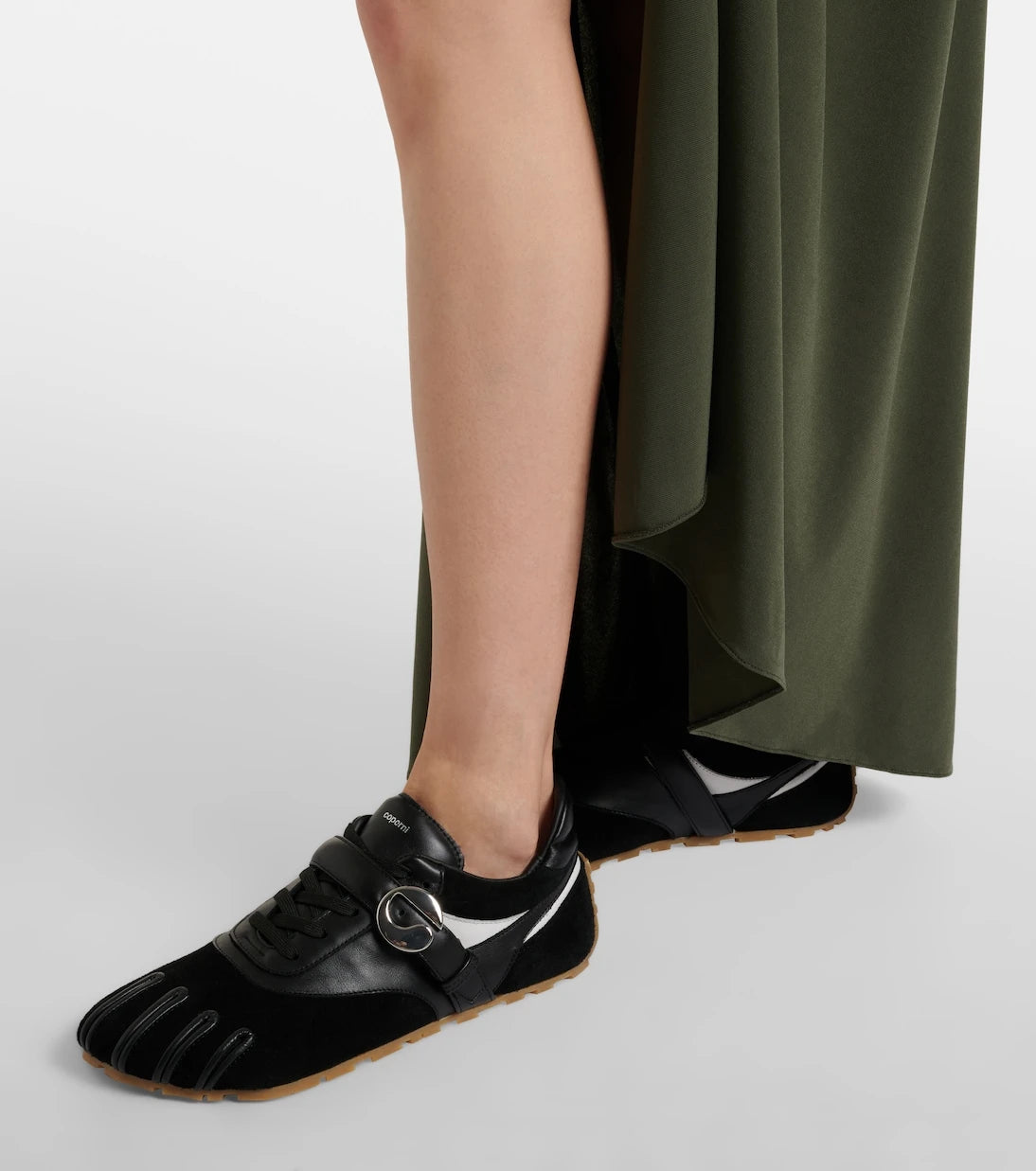 Coperni - Leather-trimmed suede sneakers