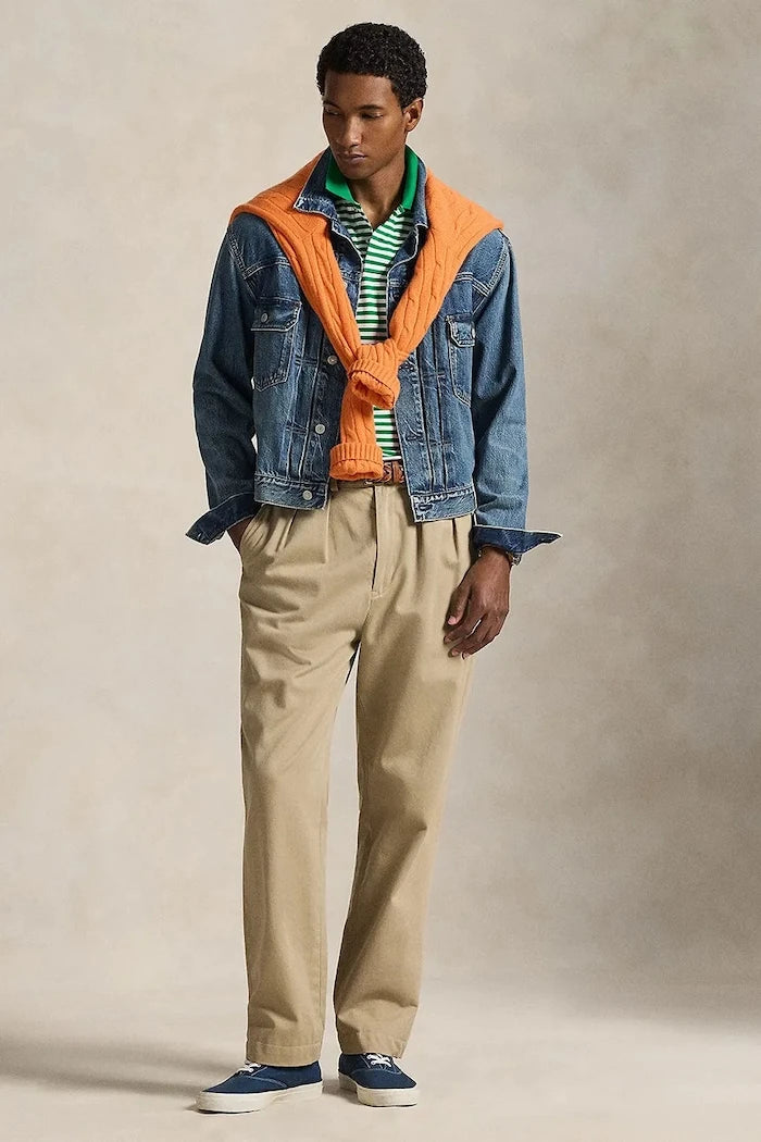 Памучна тениска с яка Polo Ralph Lauren