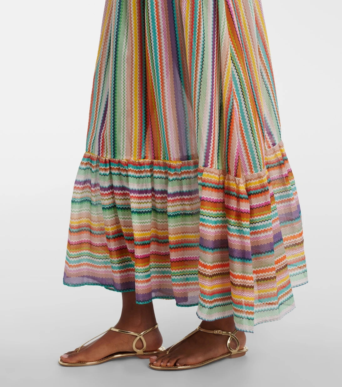 Missoni - Zigzag cotton and silk maxi dress