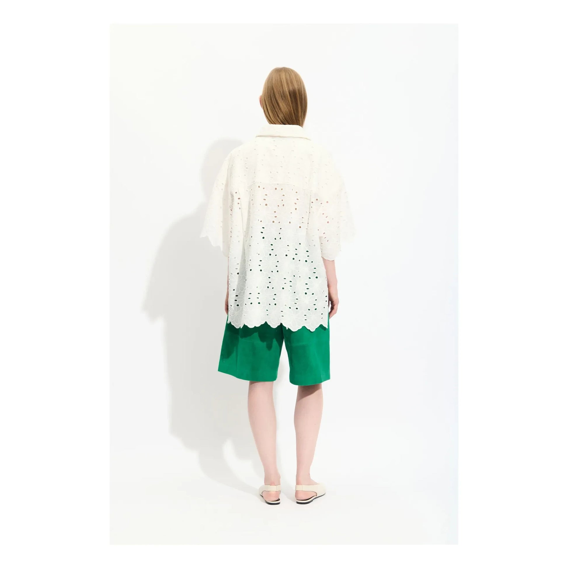 BELLEPIECE - Pio Cotton embroidered blouse | White
