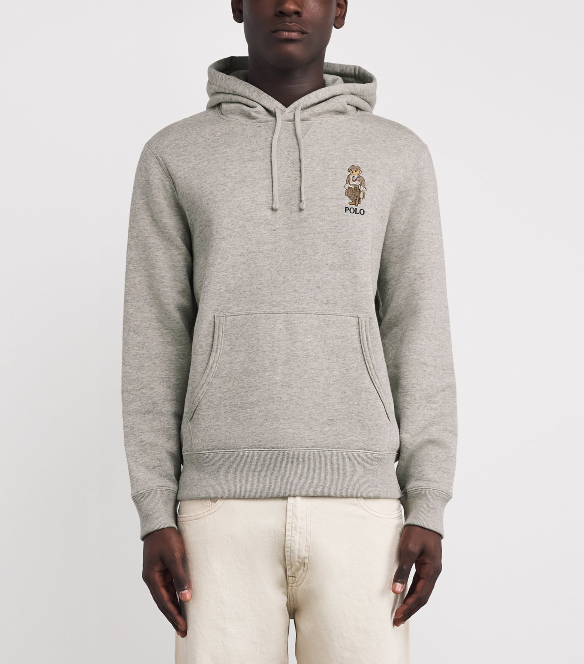 Polo Ralph Lauren Grey Cotton-Blend Polo Bear Hoodie