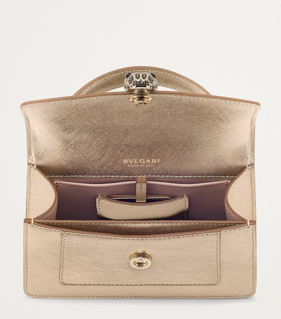Bvlgari Gold Serpenti Forever Top-Handle Bag