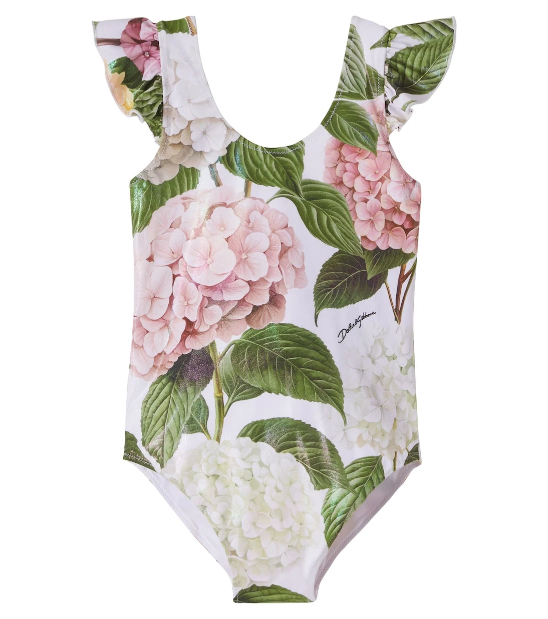 Dolce&Gabbana Kids - Floral ruffled swimsuit