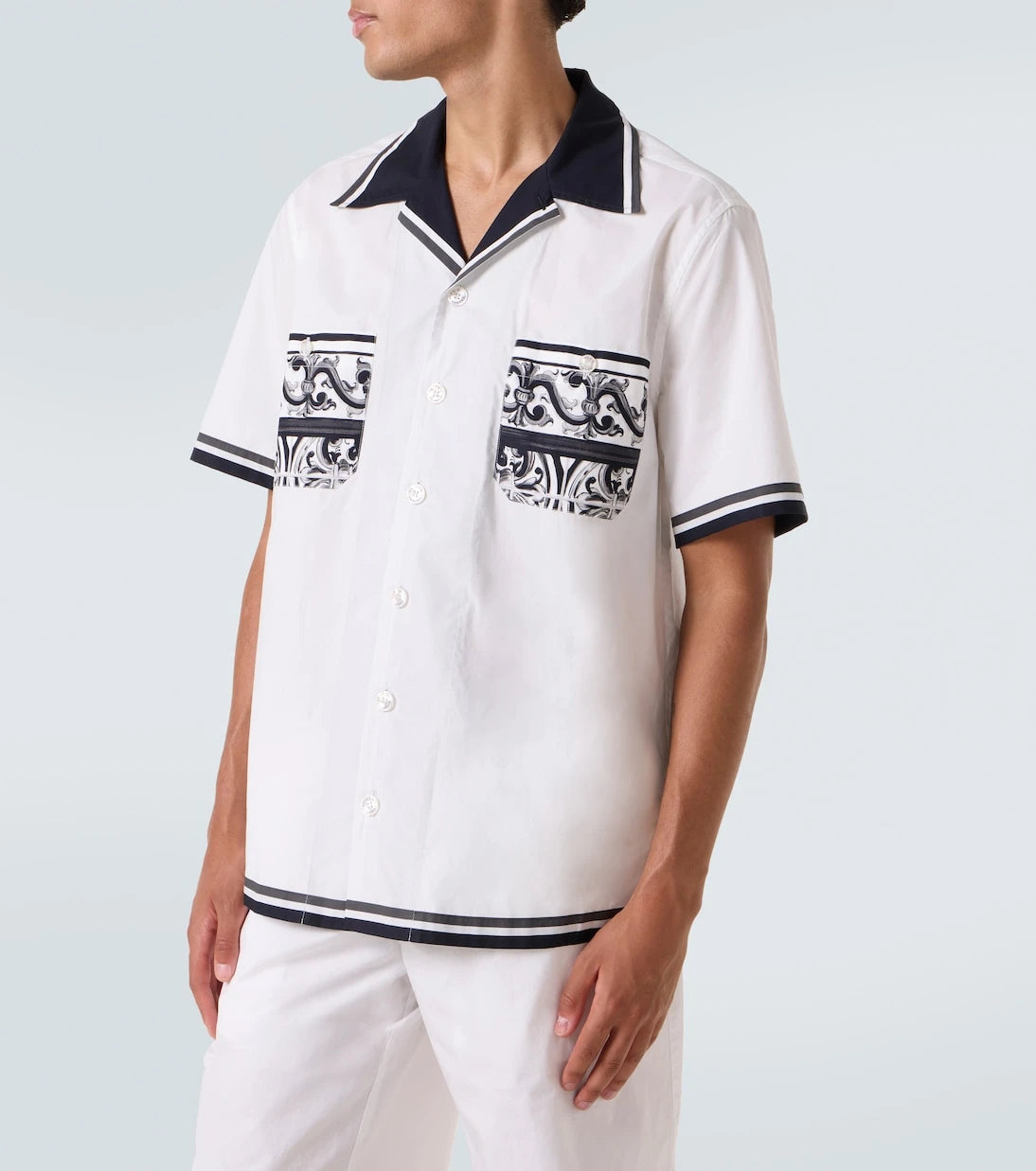 Dolce&Gabbana - Majolica printed cotton shirt