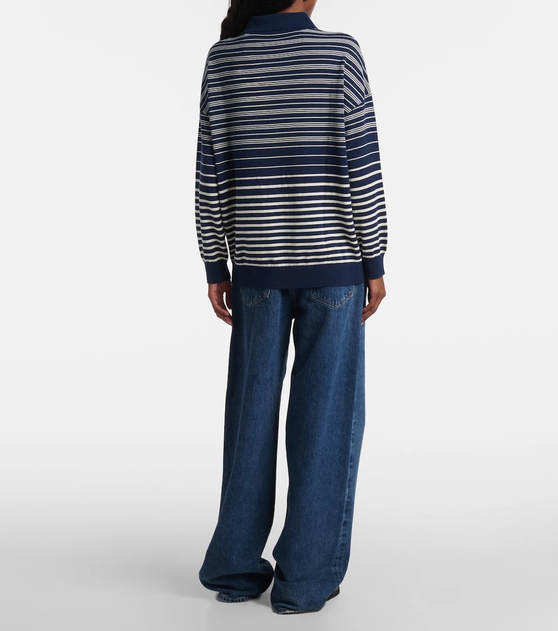 Faithfull - Harlow striped oversized polo shirt