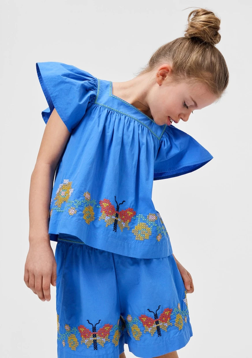 Molo - Ally embroidered cotton shorts
