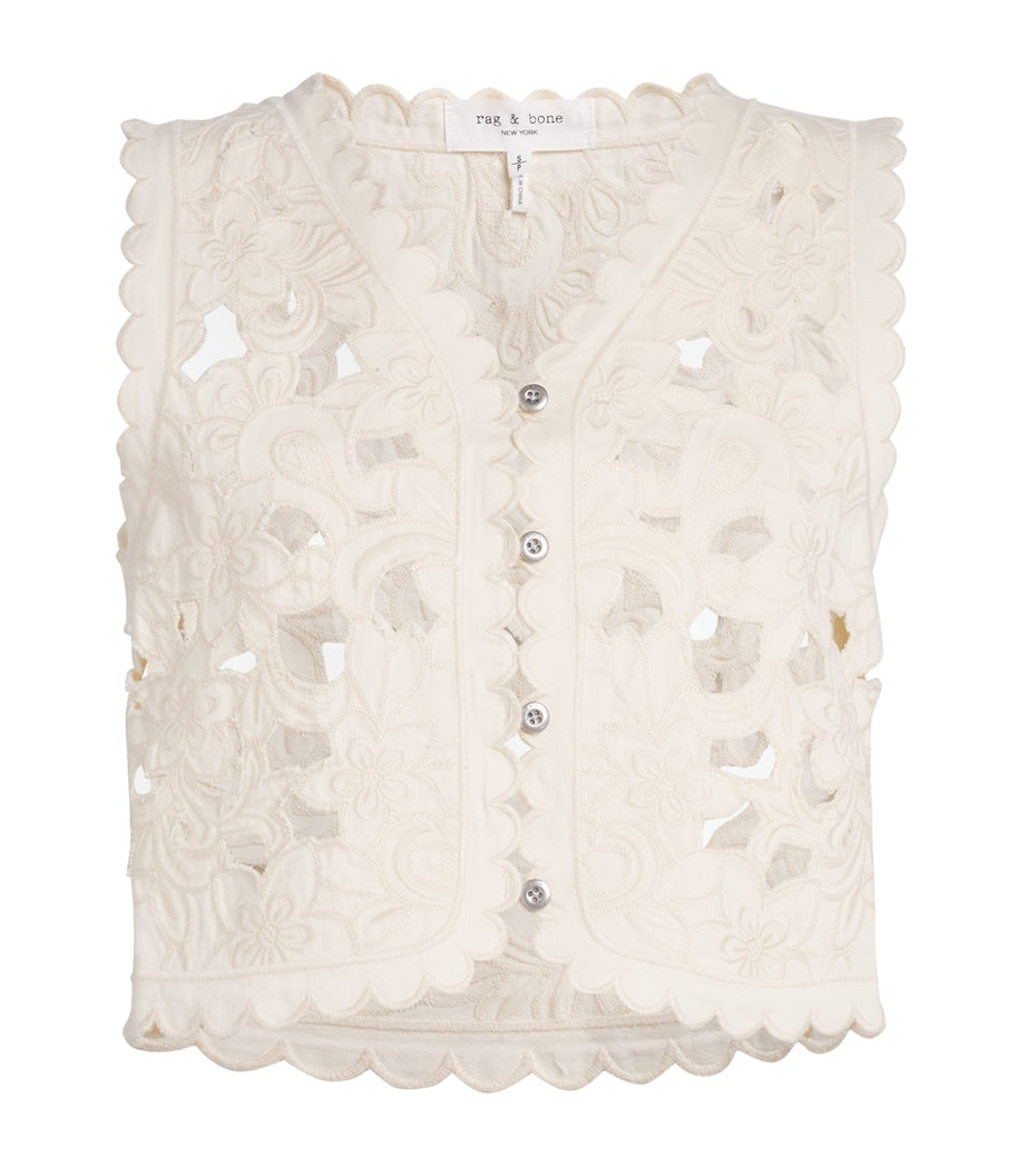 Ivory Cut-Out Coralie Vest