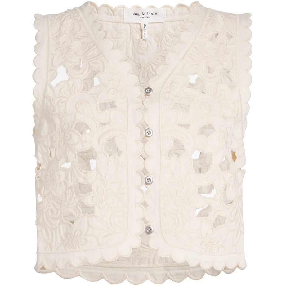 Ivory Cut-Out Coralie Vest