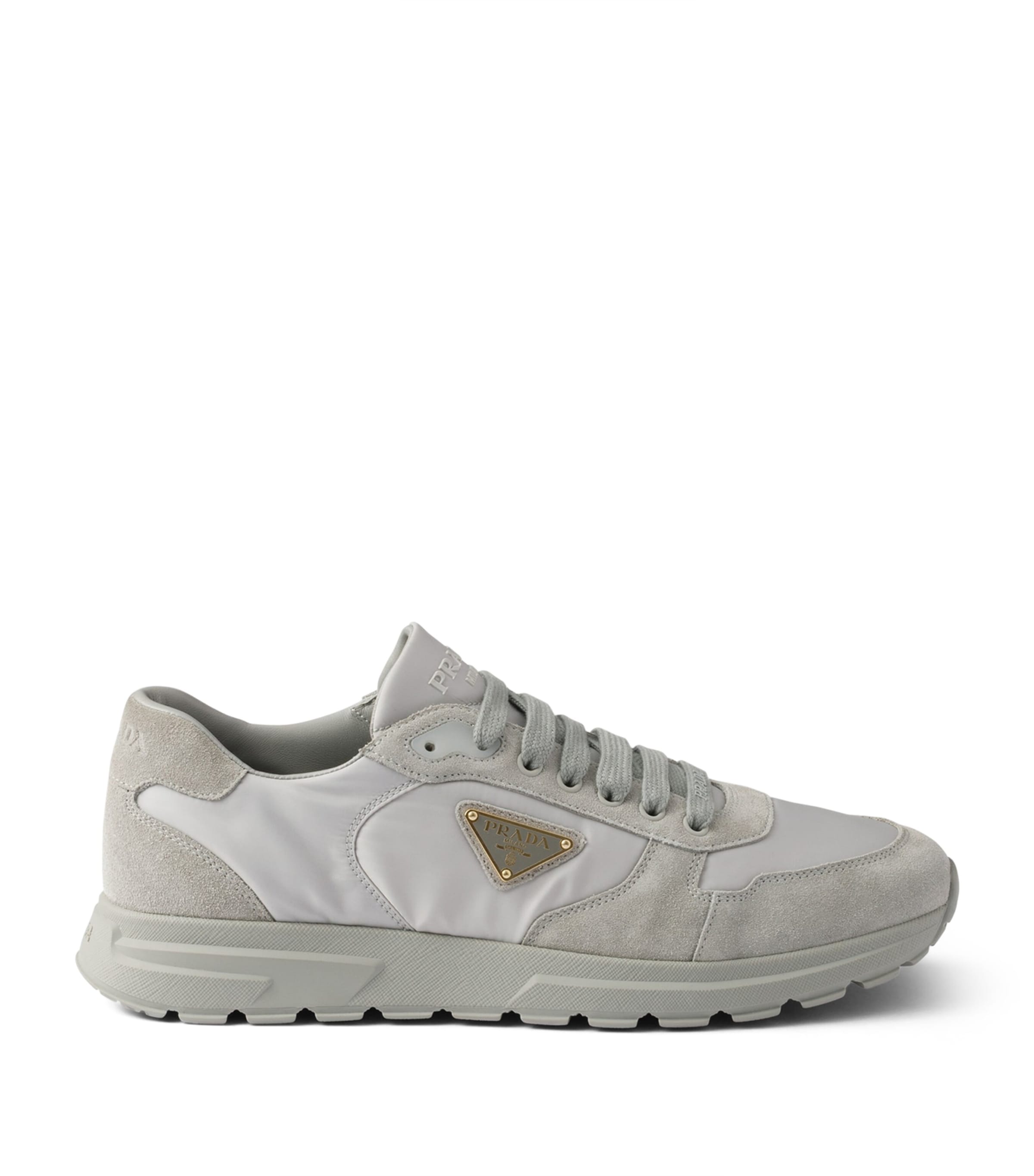 Re-Nylon and Suede Prax 2.0 Sneakers